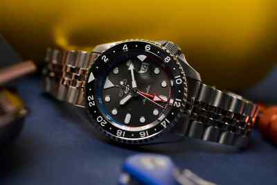 Seiko 5 Five Sports SSK019 SKX GMT Automatic Black Dial Made