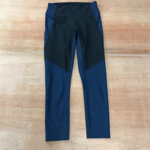 Outdoor Voices Legging Women S Blue Black Colorblock Mid Rise Hip Pocket Yoga - Picture 1 of 11
