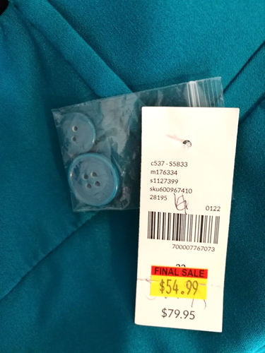 Lane Bryant Womens Pants 22 Plus Blue Chino Khaki Dress Pockets Elastic Waist - Picture 4 of 5