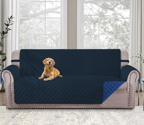 Fundas antideslizantes acolchadas reversibles para sofá 1 2 3 plazas mascotas perros - Imagen 29 de 196