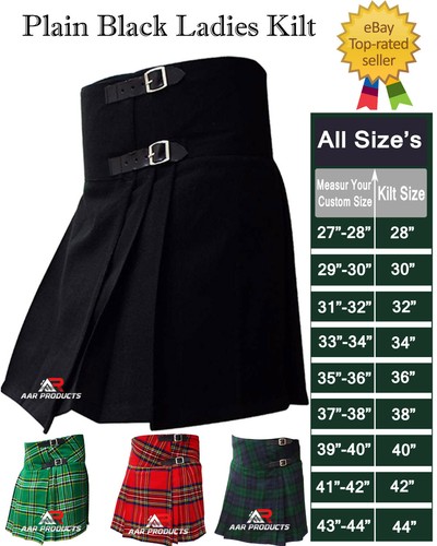 Ladies Women Kilt Tartan Scottish Pleated Billie Kilts Skirts Size 28" To 44" - Picture 29 of 32