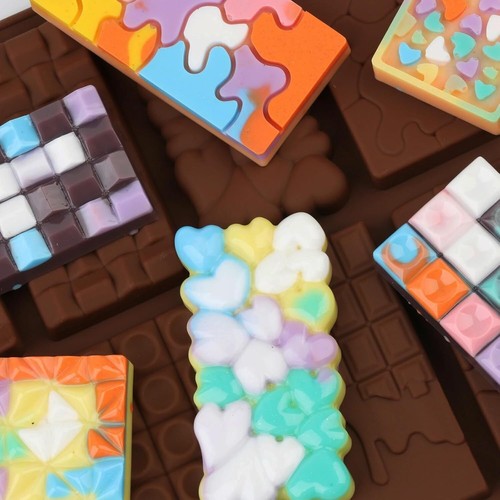12 Cell SIlicone Deep Chocolate Bar Mould Dubai Kunafa Pistachio Chocolate Mold - Picture 11 of 12