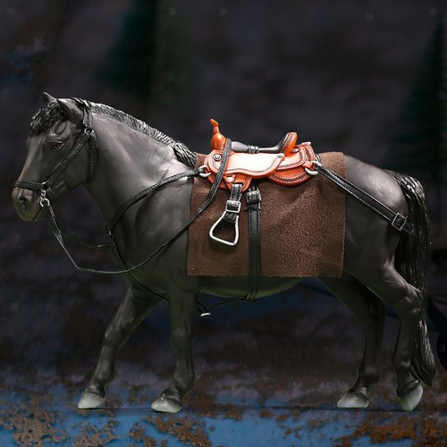 1/12 Scale Horse Figure Action Figure Accessory for 6 Black - Picture 7 of 7