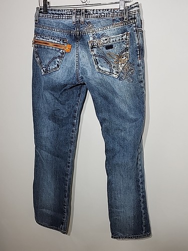 Miss Sixty 60 Low Rise Boot Cut Leg Emb Pockets Made In Italy 90s Jeans 30x29 - Picture 5 of 12