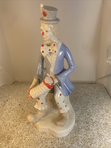VINTAGE ORIGINAL ARTMARK 10" PORZELLAN CLOWN MIT AKKORDEONFIGUR - SAMMLERSTÜCK! - Bild 8 von 21
