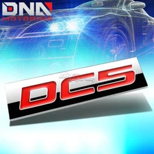 ALUMINUM STICK ON 3D POLISHED RED LETTERING DC5 DECAL EMBLEM TRIM BADGE LOGO
