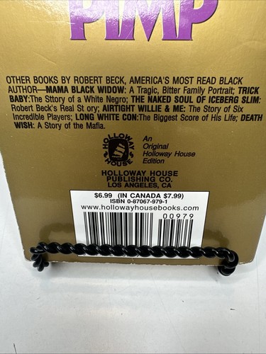 Iceberg Slim Pimp Paperback Book Holloway House Publishing Black Literature Pulp - Picture 7 of 12