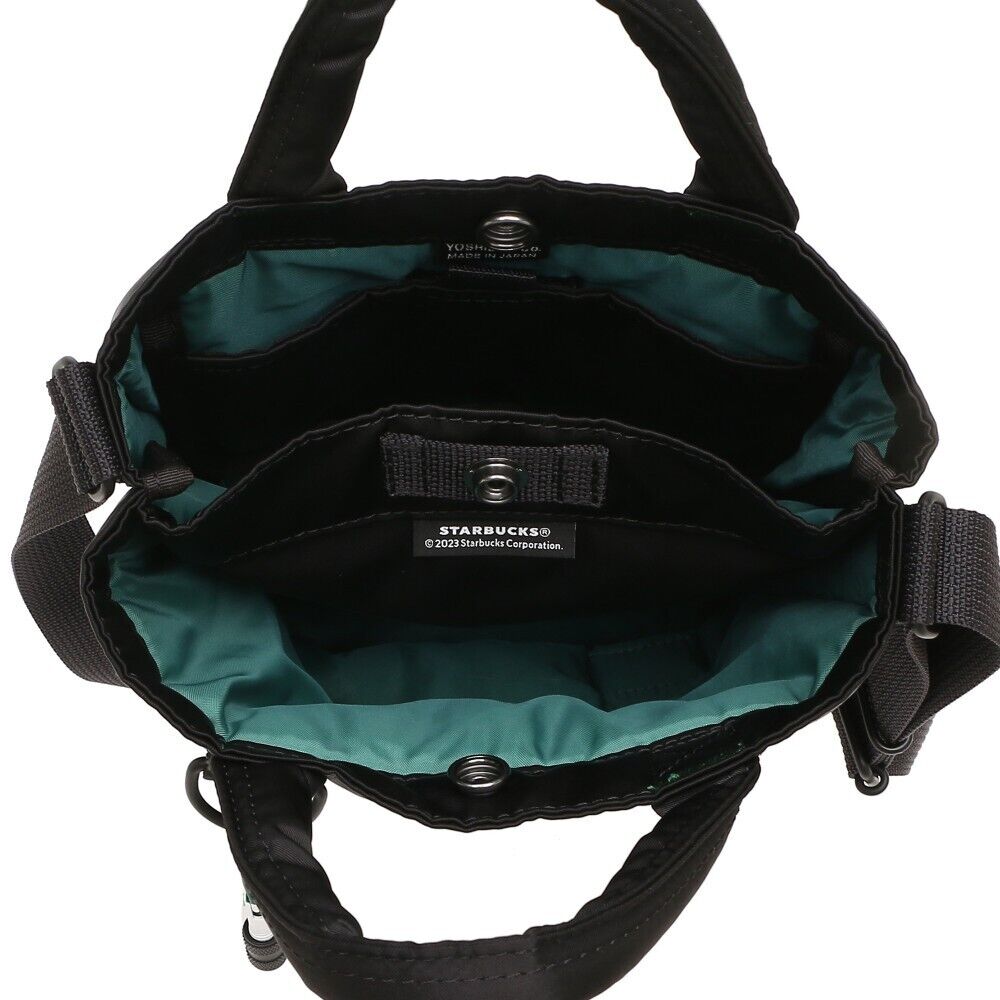 PORTER x Starbucks coffee bean shape drum bag S black online PORTER x Starbucks coffee bean shape drum bag S black online