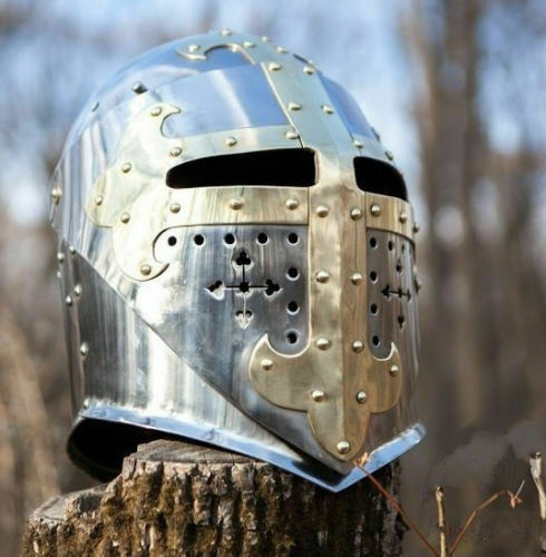 Templar knight armor sugarloaf-fighting--helmet-reenactment & reproduction TM03 - Picture 1 of 4