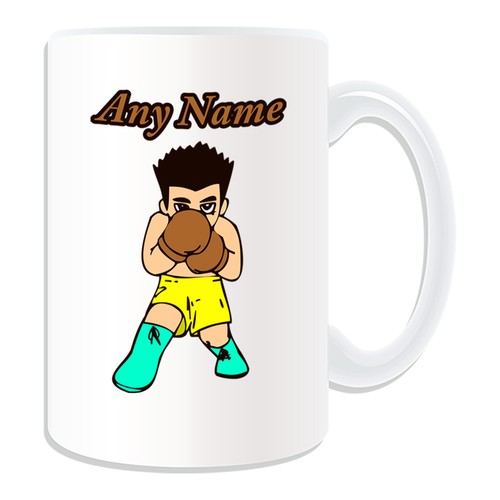 Personalised Gift Boxer Boy Mug Money Box Cup Kung Fu Kungfu Boxing MMA Tea Name - Picture 16 of 20