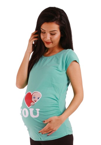 Schwangerschaftsshirt liebevoll gestaltet mit Motiv I Love You Umstandsshirt - Bild 34 von 45