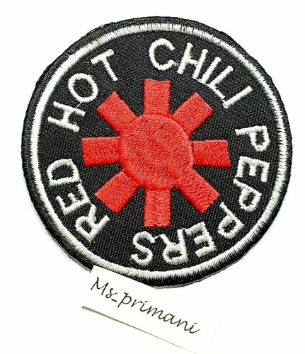 RED HOT CHILI PEPPERS ASTERISK Patch Embroidered Iron On Jeans Hat Badge - Foto 2 di 2