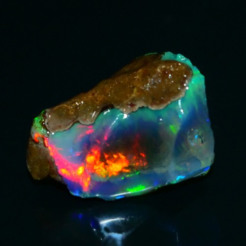 Atemberaubender Äthiopischer Opal grob 18,65 Karat großes Opal Präparat Naturopal roh