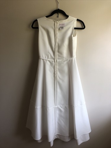 American Girl Sz 14 Flower Girl Dress Like Your Doll White Pink Satin Sleeveless - Picture 7 of 12