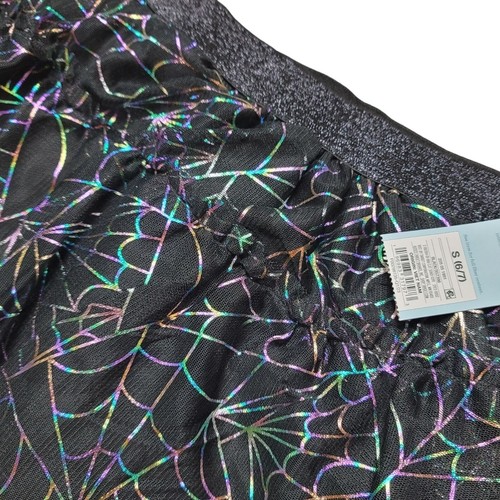 Cat and Jack NWT halloween spiderweb rainbow metallic tutu skirt size small 6/7 - Picture 5 of 6
