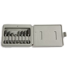 8Pc. Double Cut Carbide Rotary Burr Set 1/4" Shank File Power Tools Double Cut