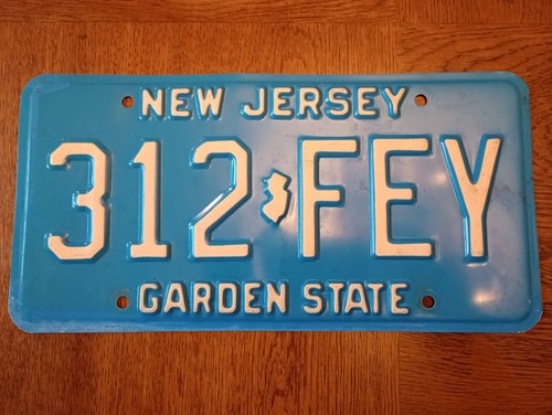 Vintage New Jersey License Plate Matching Pair NJ Garden State 312 FEY - Picture 4 of 4