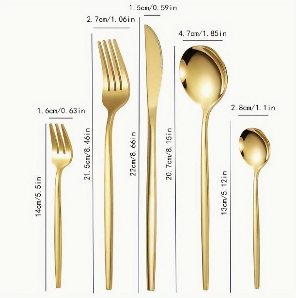 Elegant Portuguese Golden Finish 30pc Tablewear Set