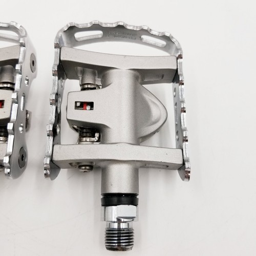 Shimano PD-M324 SPD Clipless Platform Pedals 9/16" Silver MTB Touring Commuter - Picture 8 of 19