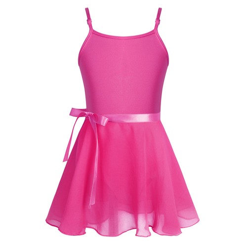 Girls Ballet Tutus Dance Dresses Basic Cotton Leotard with Chiffon Skirt Sets - Picture 15 of 208