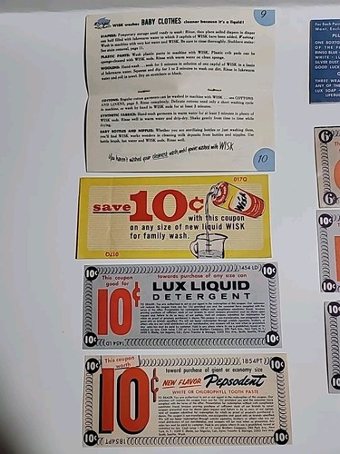 Wisk Laundry Detergent Booklet & Misc. Lever Brothers Vintage Coupons - Picture 8 of 12