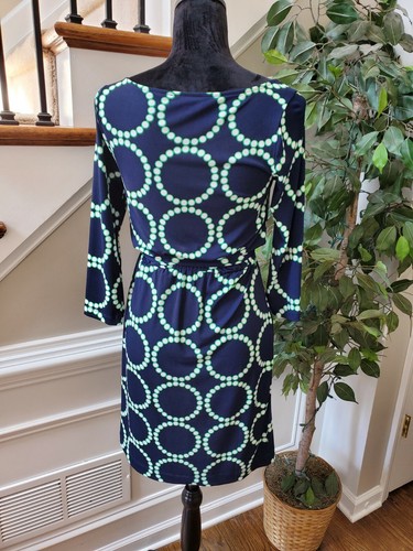 Banana Republic Womens Blue Polyester Long Sleeve Cowl Neck Knee Length Dress XS - Picture 7 of 11