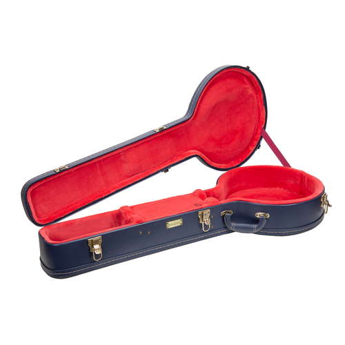Estuche de madera Crossrock Relief Series para resonador de 5 cuerdas Banjo-Ocean Blue - Imagen 3 de 6