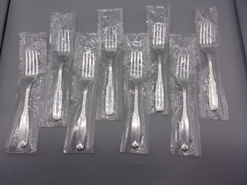 Vintage Oneida Silberschmiede Baronet 1962 8er Set NEU versilbert 7,25" Gabeln - Bild 1 von 4