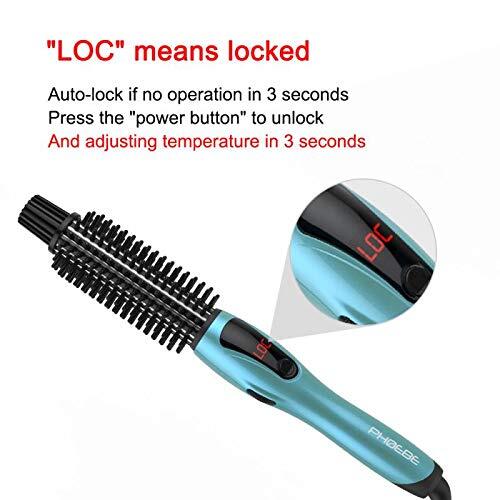 Curling Iron Brush, Dual Voltage Travel 1 Inch Ceramic Tourmaline Ionic Hair Cur - Picture 7 of 8