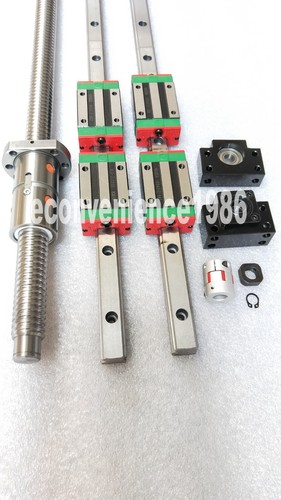 2 Pcs HGR20--2500mm Linear Rail &RM1605/RM1610--2500mm Ballscrew &BF/BK12 Set - Picture 3 of 16