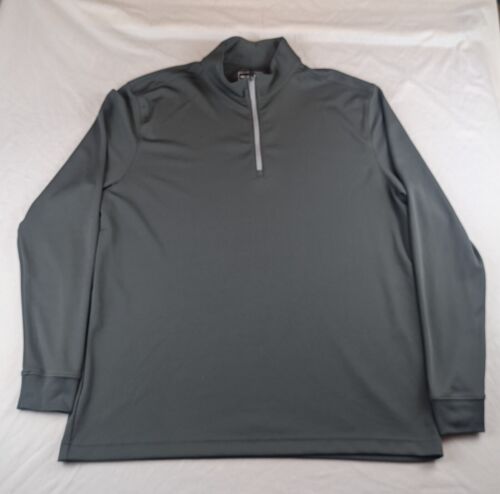Grand Slam Performance Polo Shirt Men’s Large Gray Long Sleeve Golf Top