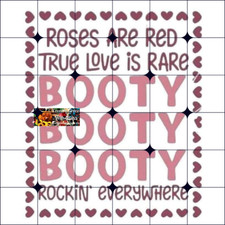 Sublimation Print Roses Are Red Valentines Day Ready to Press Heat Transfer