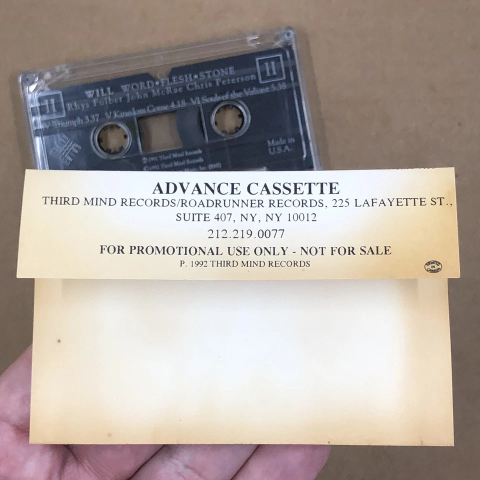 WILL Cassette Tape 90s Industrial WORD FLESH STONE PROMO ADVANCE THIRD MIND - Image 4 of 4