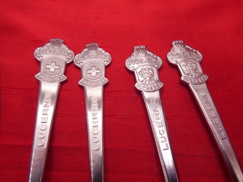 ROLEX LUCERNE TEASPOONS X FOUR (4) BUCHERER of SWITZERLAND - Picture 4 of 7