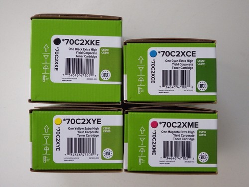 Lexmark 702X Set of 4 x Extra High Yield Toner Print Cartridges for CS510, CX510