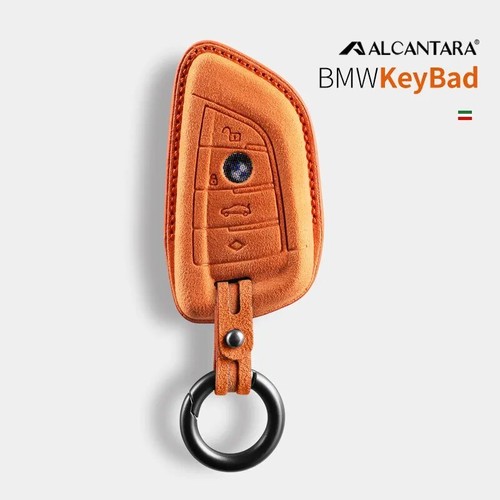 Key Case Cover Keychain For BMW 1/3/5/7 Series X1 Alcantara Fob Keybag Keyrings - Picture 3 of 30