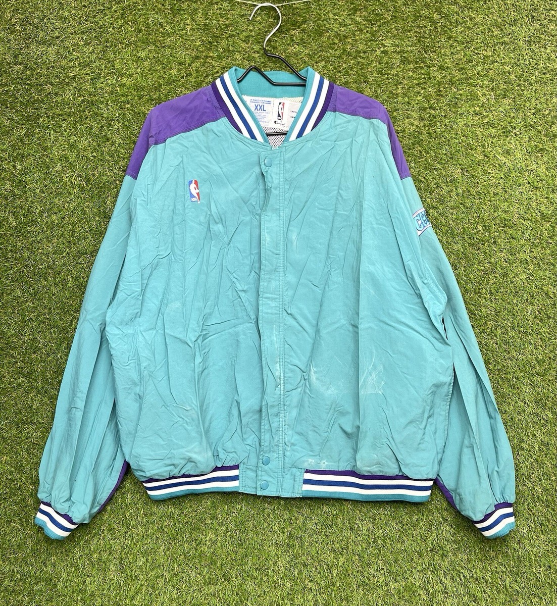 ジャケット・アウター Vintage 90s Charlotte Hornets Jacket VINTAGE STARTER CHARLOTTE HORNETS FULL ZIPP SPLIT COLOR WITH