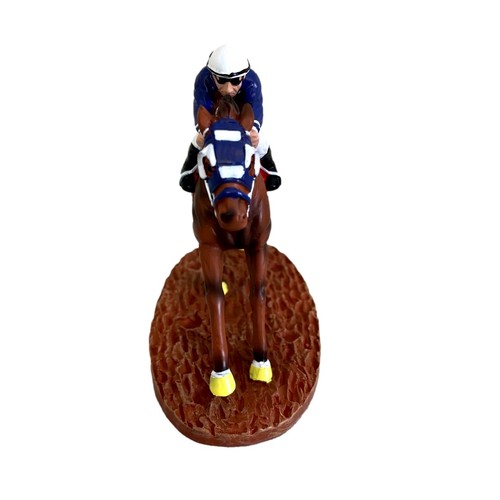 Race Horse Figurine Statue Decor Thoroughbred with Jockey Horse Racing - Picture 5 of 6