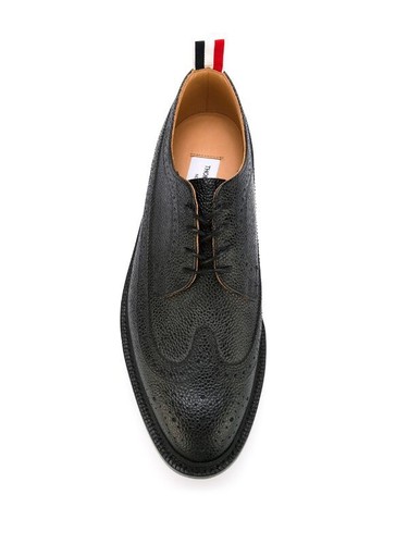 Thom Browne Pebbled Leather Longwing Brogues Sz 10.5 Brand New Box Missing Lid - 第 4/13 張圖片