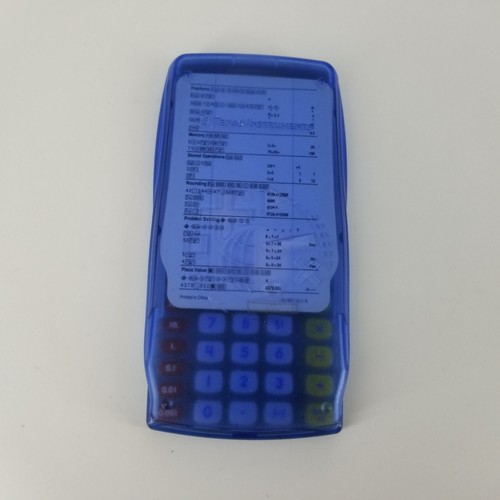 TI - 15 Calculator Elementary School Math Cover Instruction Solar Blue WORKS - Picture 6 of 8