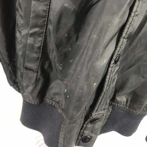 VINTAGE Satin Jacket Justin Boots Adult Medium Black Logo Chalk Line Satin - Picture 5 of 8