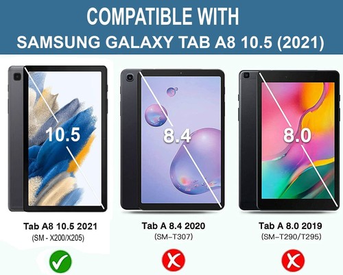 Tablet Case For Samsung Galaxy Tab A8 10.5 X200 X205 Smart Leather Stand Cover - Picture 2 of 13