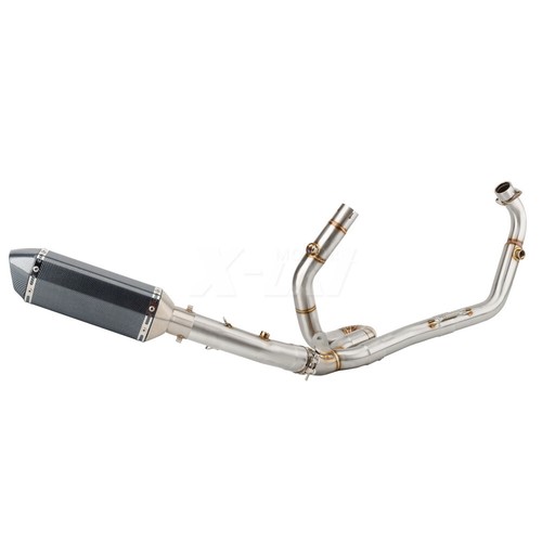 Silenciador de tubo de escape con tubo de enlace medio para motocicleta Suzuki SV650 SV 650 S - Imagen 11 de 12