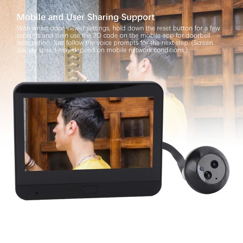 Digital Door Viewer Camera 4.3in Color Screen 2 Way Talk Night 1080P Fit - Picture 13 of 24