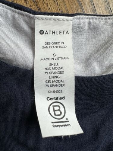 Athleta Reversible Santorini Sleeveless Navy Blue Gray Dress Size Small EUC - Picture 5 of 7