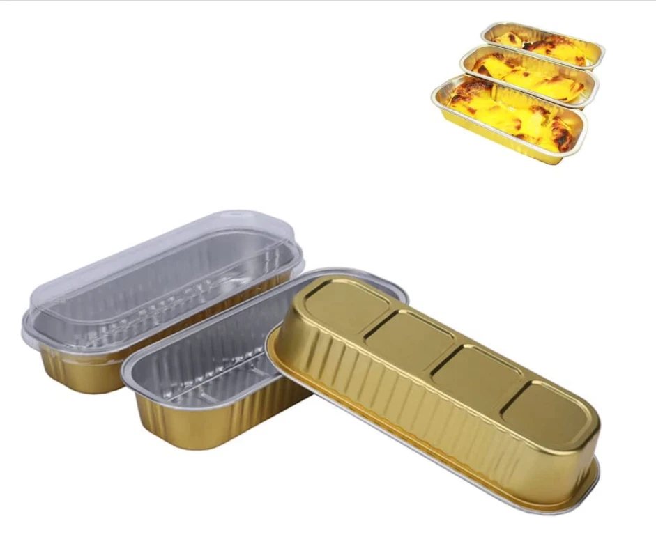 Disposable Aluminum Foil Tin Box,Cute Mini Loaf Pans with Clear