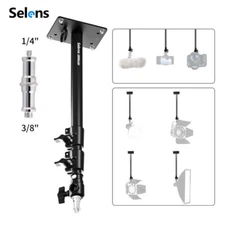 Selens Ceiling Wall Mount Light Boom Arm Overhead Mounting Studio  3/8" 1/4"