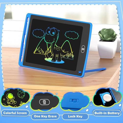 4 Pack LCD Writing Tablet for Kids, 8.5 Inch Colorful Doodle Board Drawing Table - Picture 3 of 12