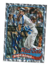 Wade Boggs 2024 Topps 1989 Topps Foil Red Sox authentic autographed card