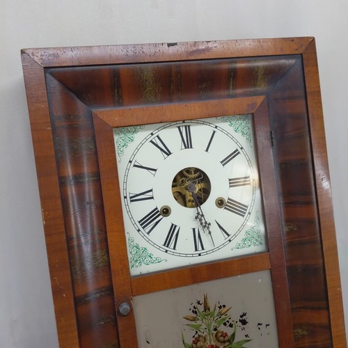 Vintage Antique E.N. Welch Ogee Clock COMPLETE w/ Weights - 30-Hour Wall Clock - Picture 2 of 13